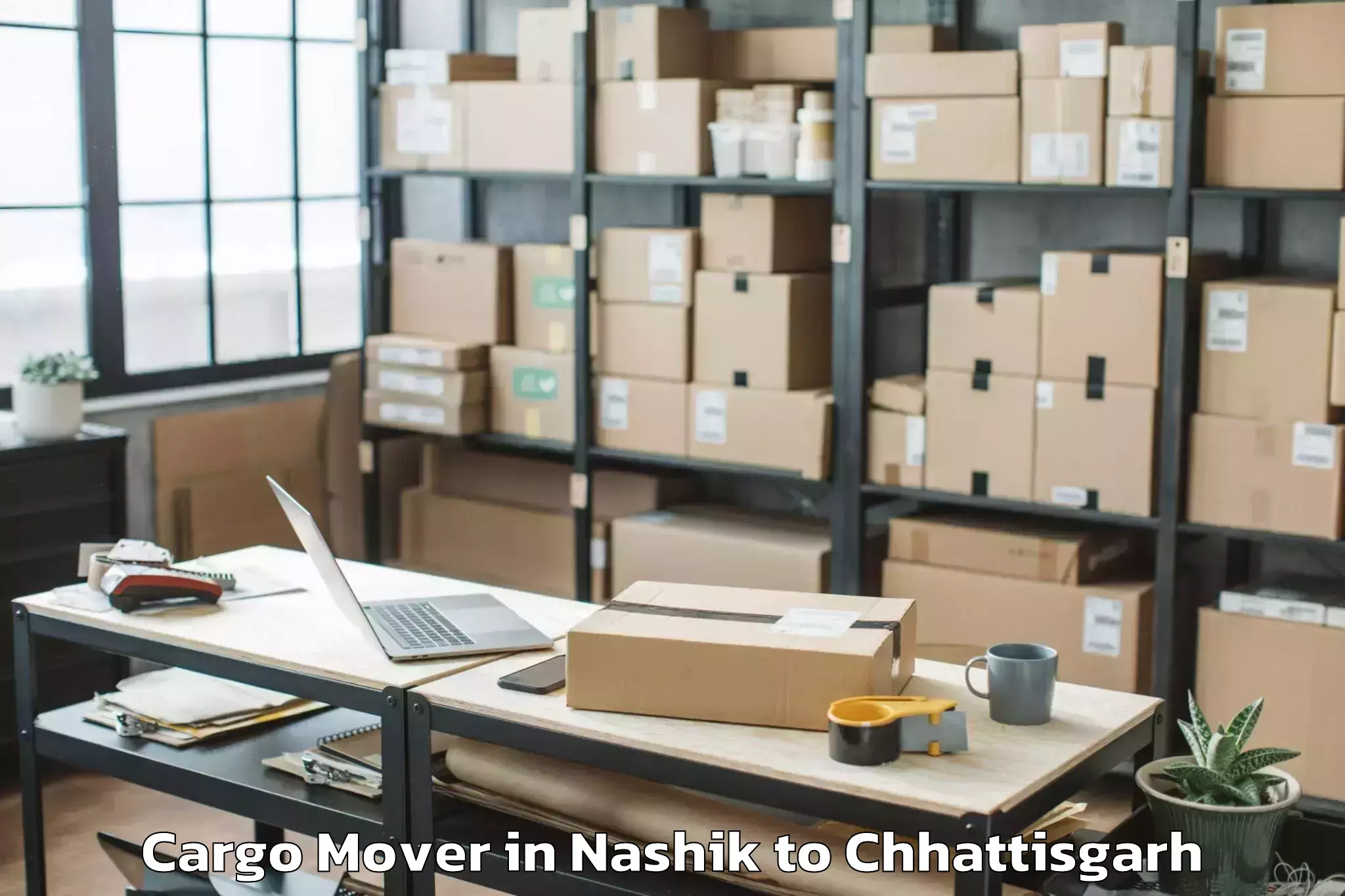 Easy Nashik to Kalinga University Raipur Cargo Mover Booking